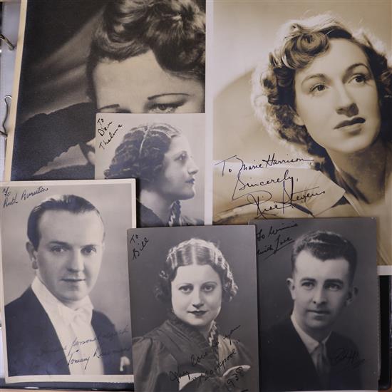An album of postcards of music hall stars and other early 20th century postcards